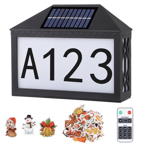 Christmas Solar Address Sign Christmas Solar Address Sign
